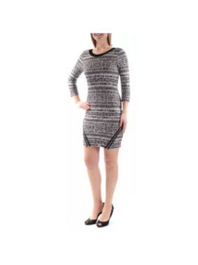 NWT Trixxi Women's Aztec Knit Double Zipper Sweater Dress